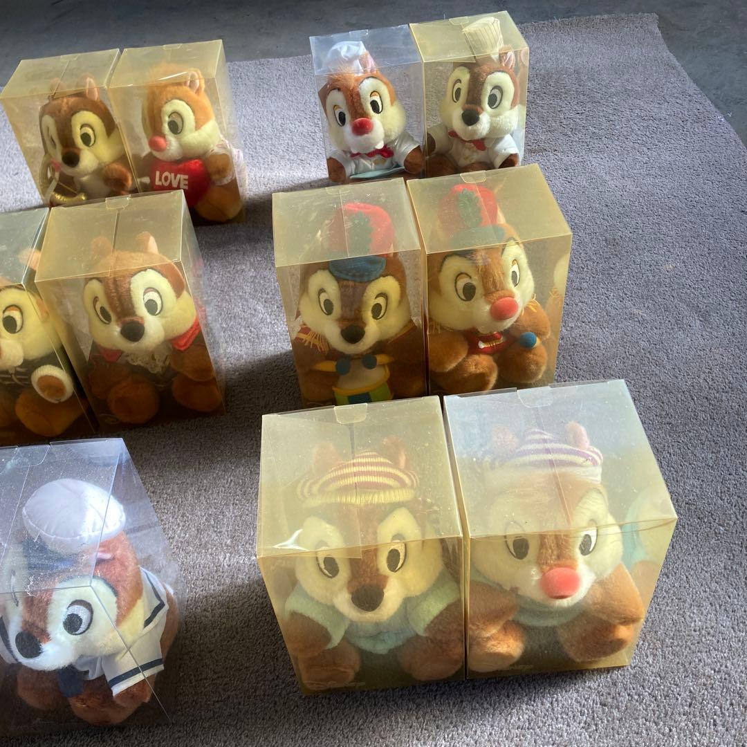 希少 12ヶ月間コンプリート チップとデール ビンテージ ぬいぐるみ