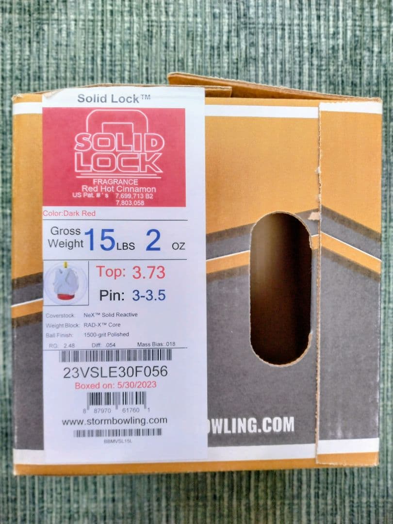 ストーム ソリッドロック リアクタグロス仕上げ storm ボウリングボール