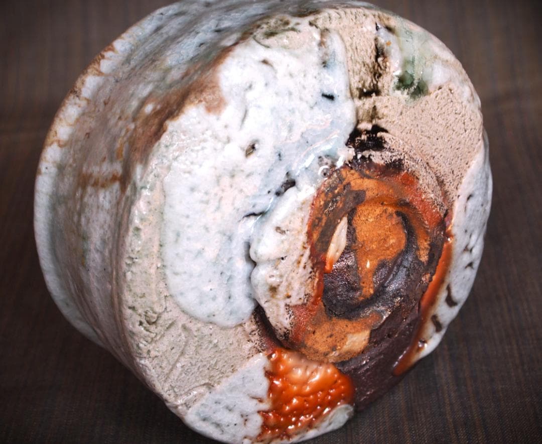 希少作★熊野九郎右衛門★熊志野茶碗★共箱・布・栞