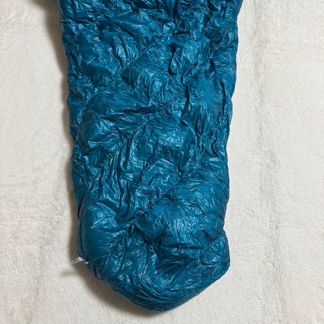 極美品モンベル800FP ダウンハガー800 #3 R/ZIPシュラフ　グリーン