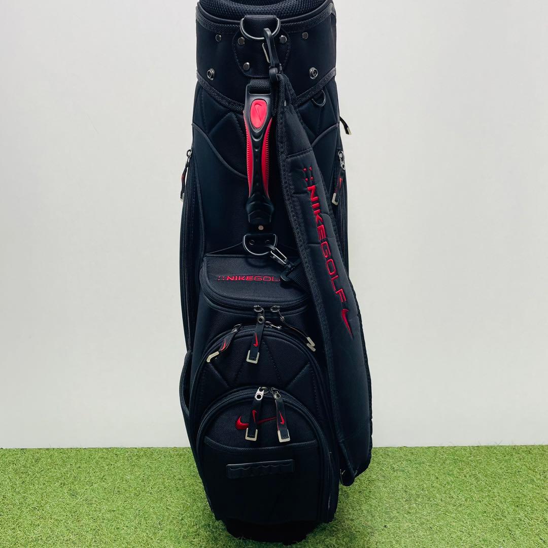 NIKE キャディバッグ ブラック/レッド ゴルフ 黒色