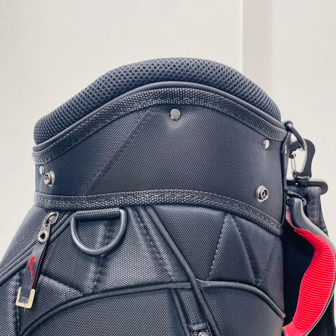 NIKE キャディバッグ ブラック/レッド ゴルフ 黒色