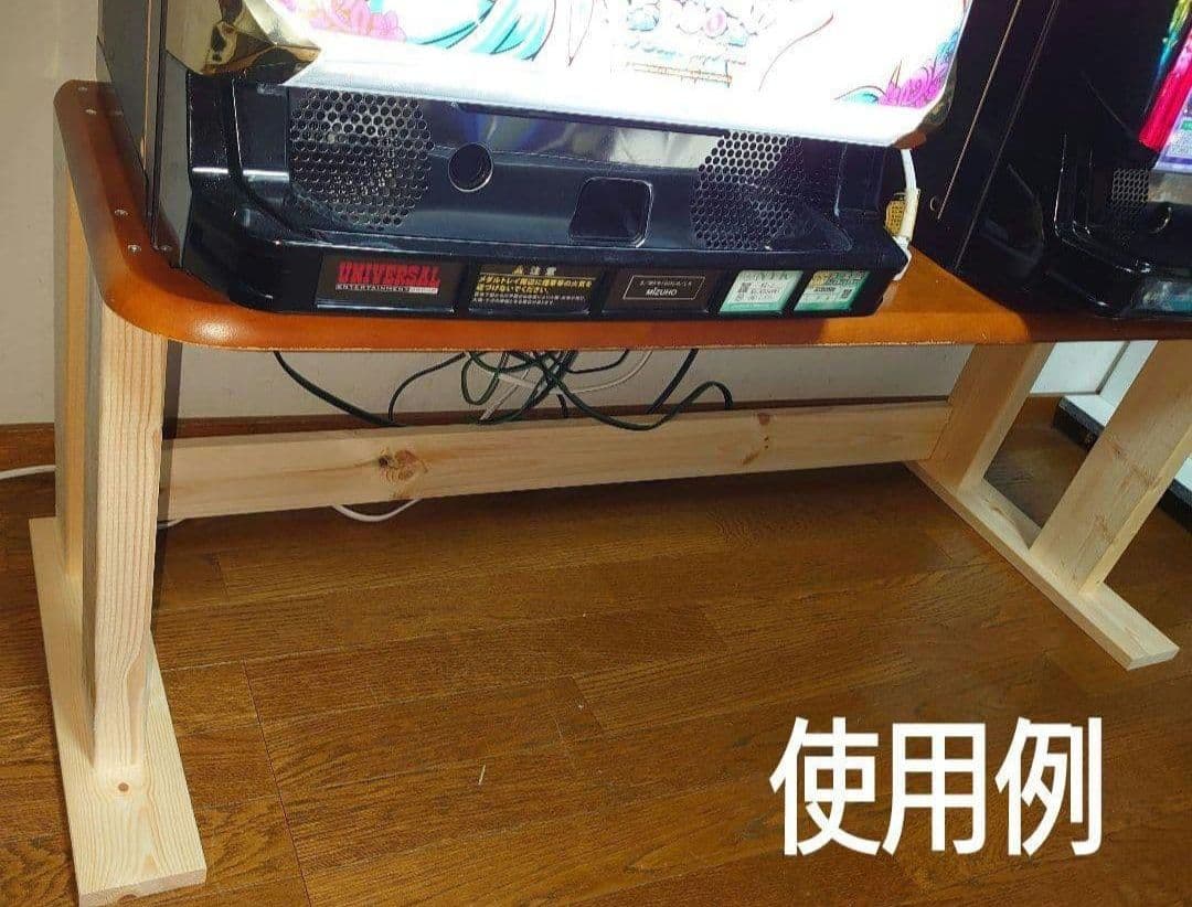 【其の38】中古テーブルを加工するパチスロ実機を2台置く台（シンプルスタンド）