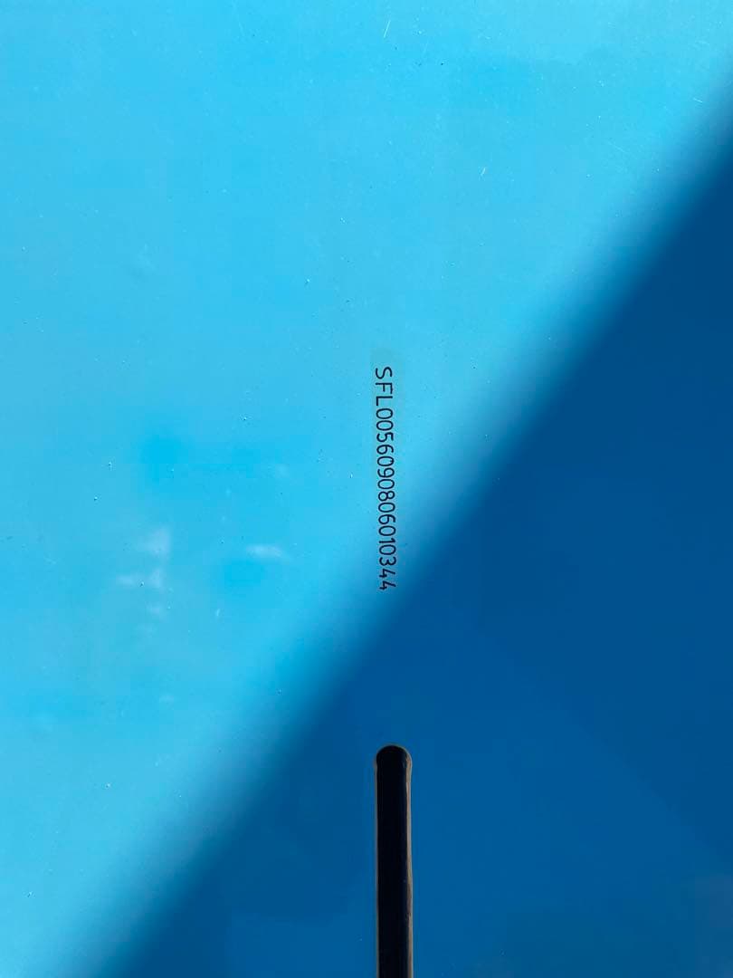 ヒロキ　NUUHIWA 青色 ロングボード フラワー柄 シングルフィン付き