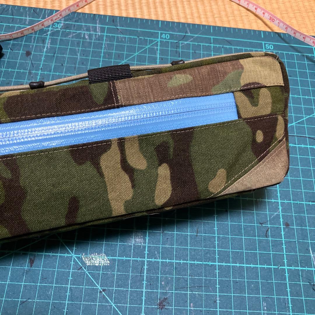 ハンドメイドフレームバッグ　X-PAC マルチカム/トロピック/オリーブ45cm