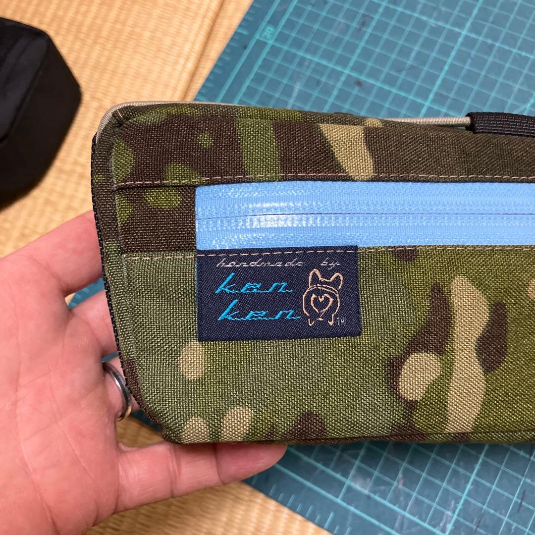 ハンドメイドフレームバッグ　X-PAC マルチカム/トロピック/オリーブ45cm