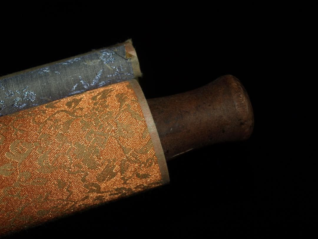 【骨董掛け軸】人物図 中国　五代 肉筆保證 　掛け軸 BD331A12-1