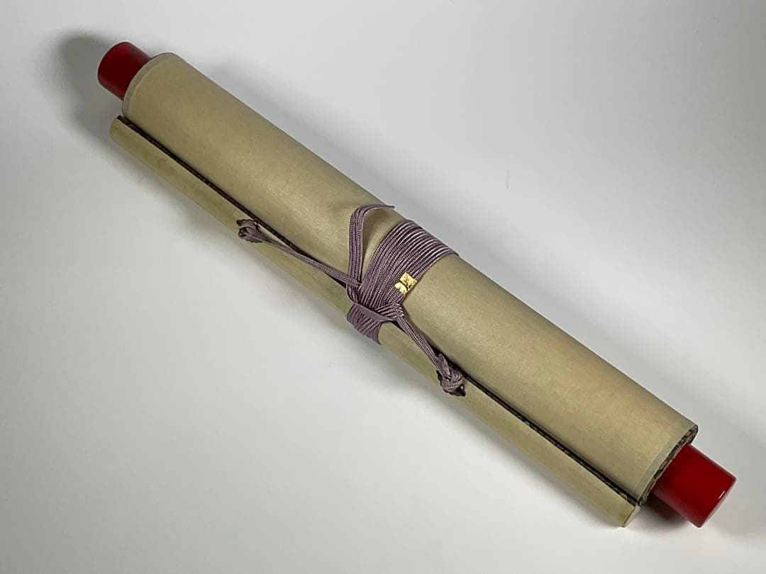 大津絵　雷公の太鼓釣り　掛軸　古画　民藝