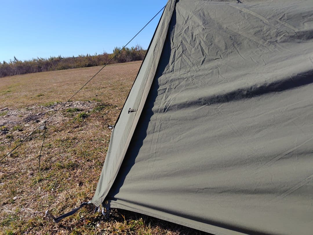 バンドック ソロベース フタマタ付 新同品 BUNDOK TC 軍幕 無骨