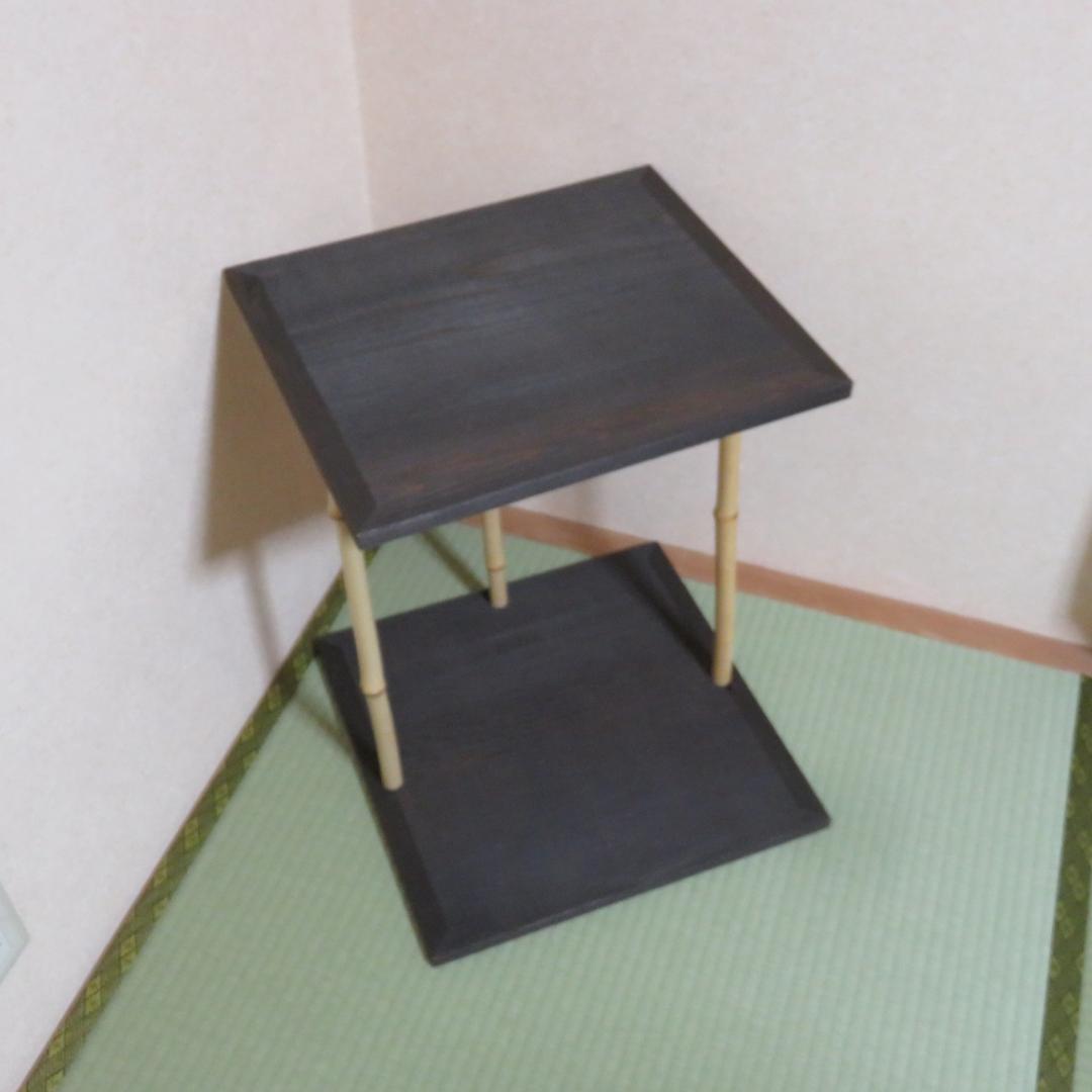 棚 茶道具 五行棚 玄々斎好 竹 木製 黒