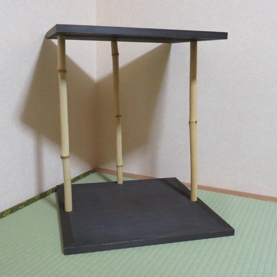 棚 茶道具 五行棚 玄々斎好 竹 木製 黒