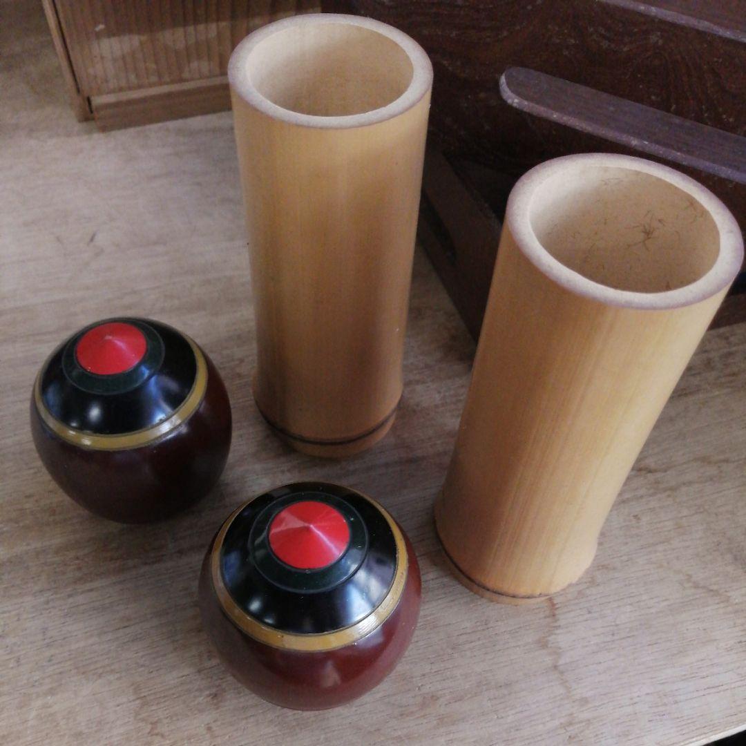 骨董　煙草盆　桑　一対　木箱　アンティーク