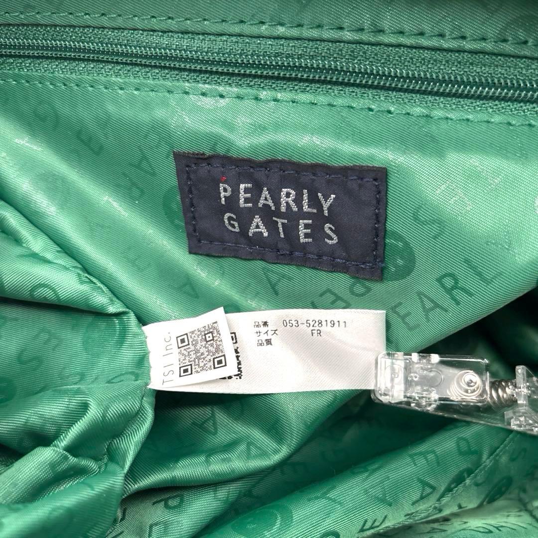 未使用品　パーリーゲイツ　カートバッグ　ネイビー　ストライプ　スマイルチャーム