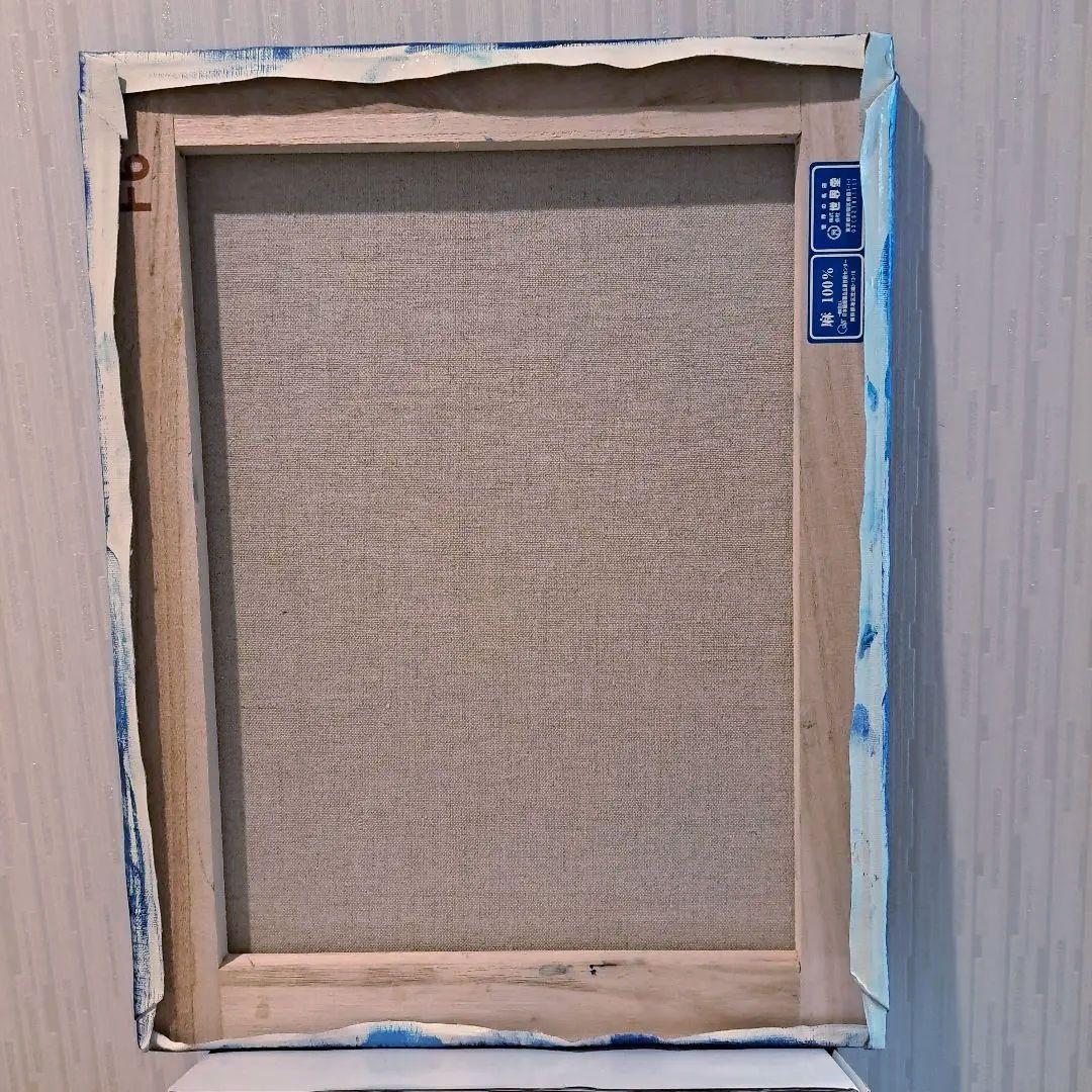 キャンバス油絵　AP♡ AYUちゃんグッズを身に着けた男の子猫