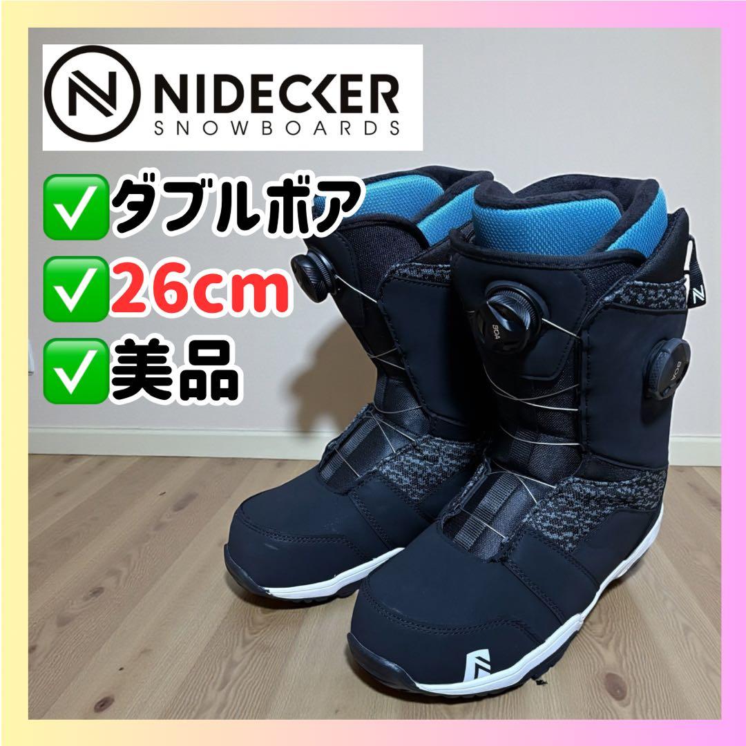即滑走OK✨NIDECKER ダブルBOAブーツ 26cm ブラック 美品