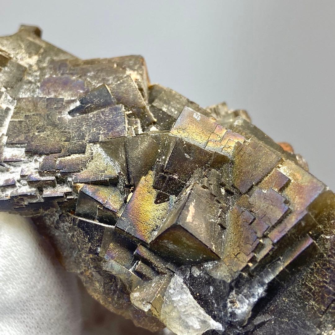 イリデッセンス　フローライト　9cm　酸化被膜　鉱物標本　原石　天然石　ストーン