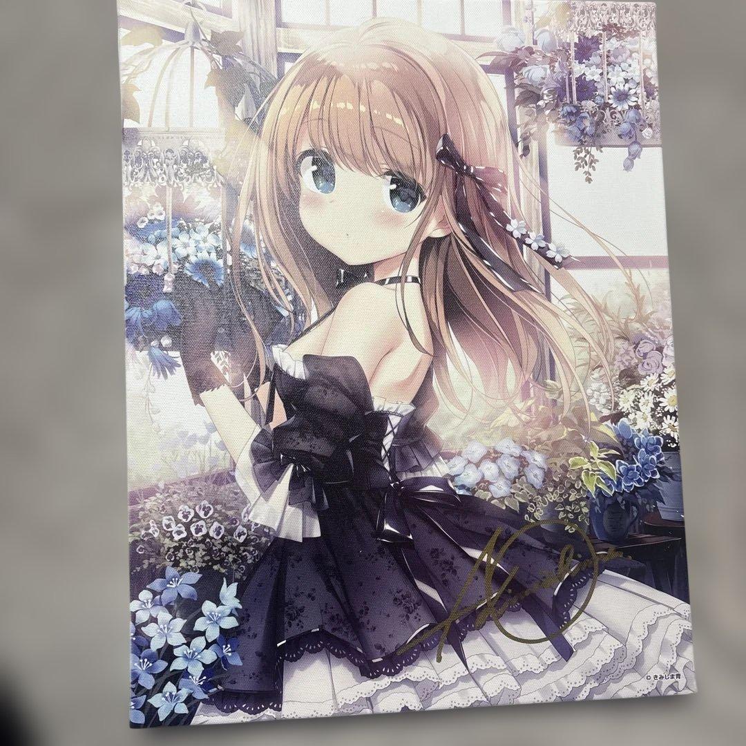 きみしま青　直筆サイン入りF6キャンパスアート　05咲希