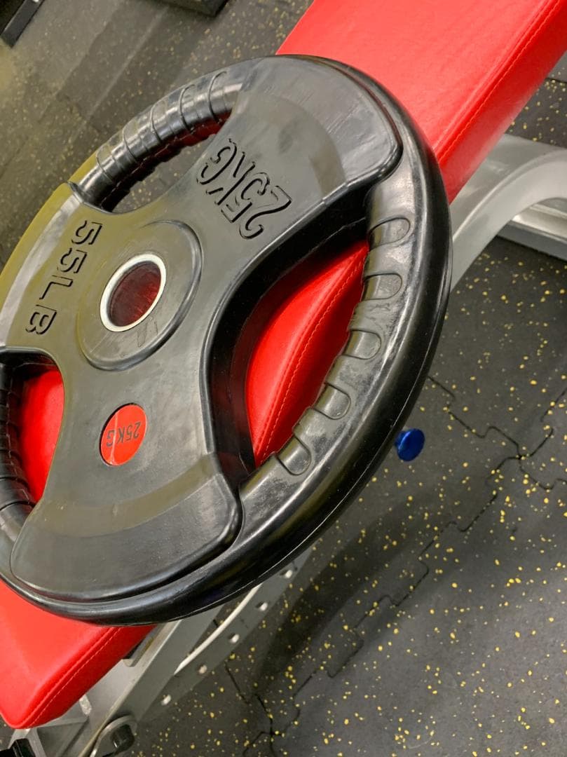 総重量100kg Φ50mm 3グリップラバープレート　計4枚SET