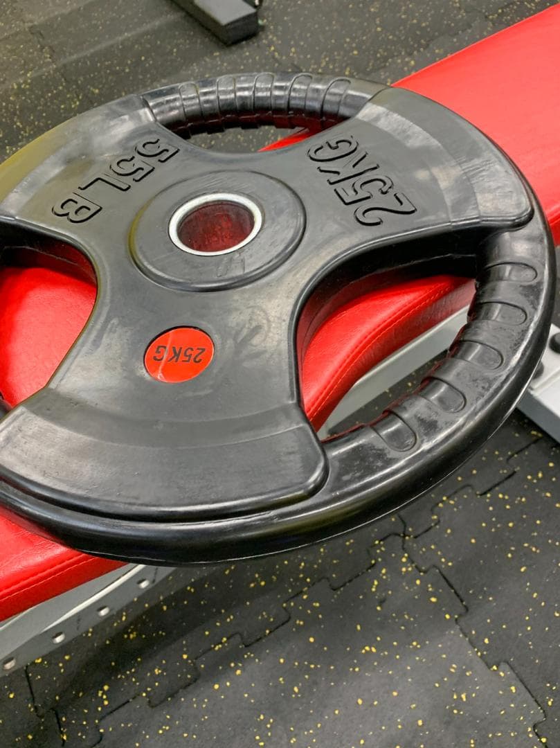 総重量100kg Φ50mm 3グリップラバープレート　計4枚SET