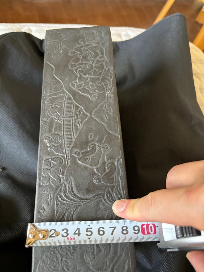 中国古美術品　特大 端渓硯　蘭亭文硯　7kg 清の時代　何其仁作