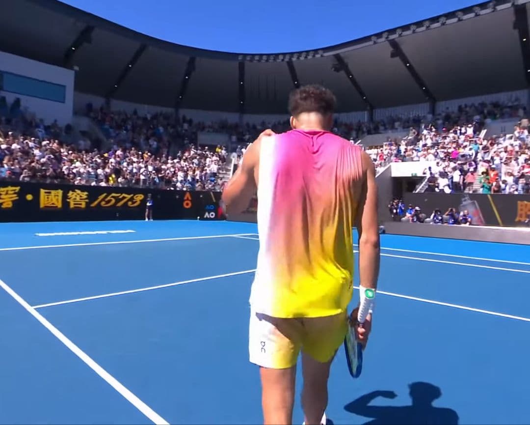 ON Court-T メンズ テニスウェア Mサイズ ホワイト/ライム