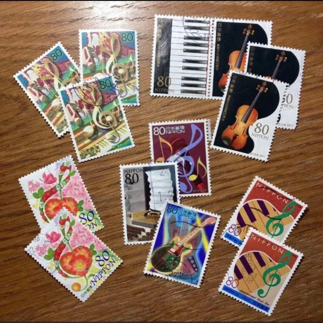 日本の古切手　LOVE MUSIC　14枚