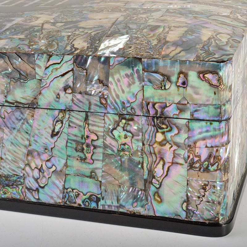 朝鮮美術　漆塗　螺鈿細工　文箱　M　R7345B