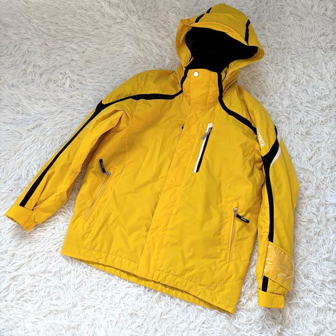 DESCENTEデサント　メンズスキーウェア上下　M イエロー　グレー