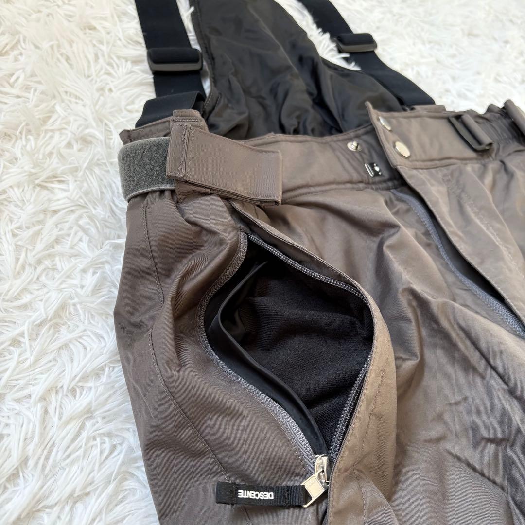 DESCENTEデサント　メンズスキーウェア上下　M イエロー　グレー