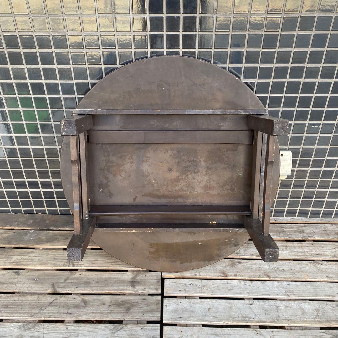 A 昭和レトロ 折りたたみ式ちゃぶ台 円卓 丸テーブル 店舗什器 古民家