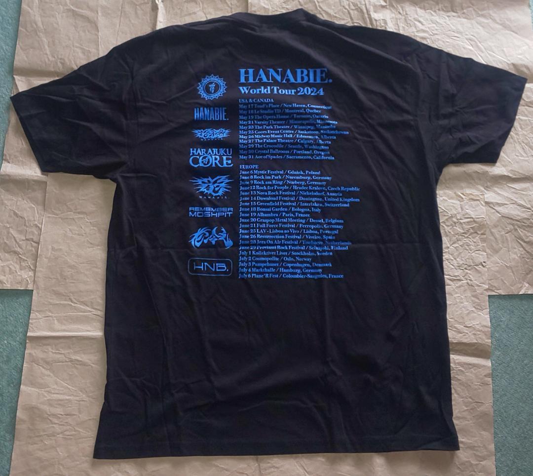 未使用 花冷え2024WorldTourTシャツXL HANABIE日本未販売2
