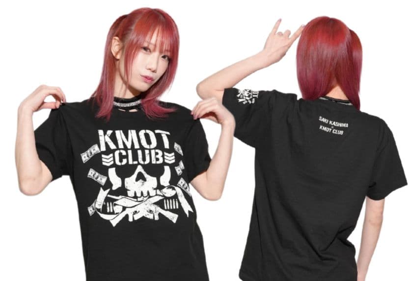 【完売品】 スターダム　鹿島沙希 × KMOT CLUB Tシャツ　Lサイズ