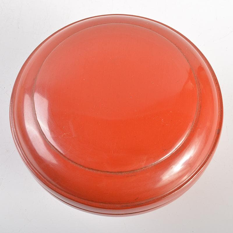 古民具　根来塗　朱塗　薬器　仕覆付　M　R7440