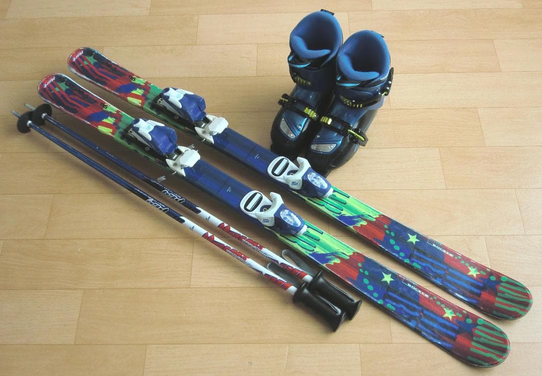 ■■送料無料■Hart■子供用スキーフルセット■板116靴22■WAX済■■