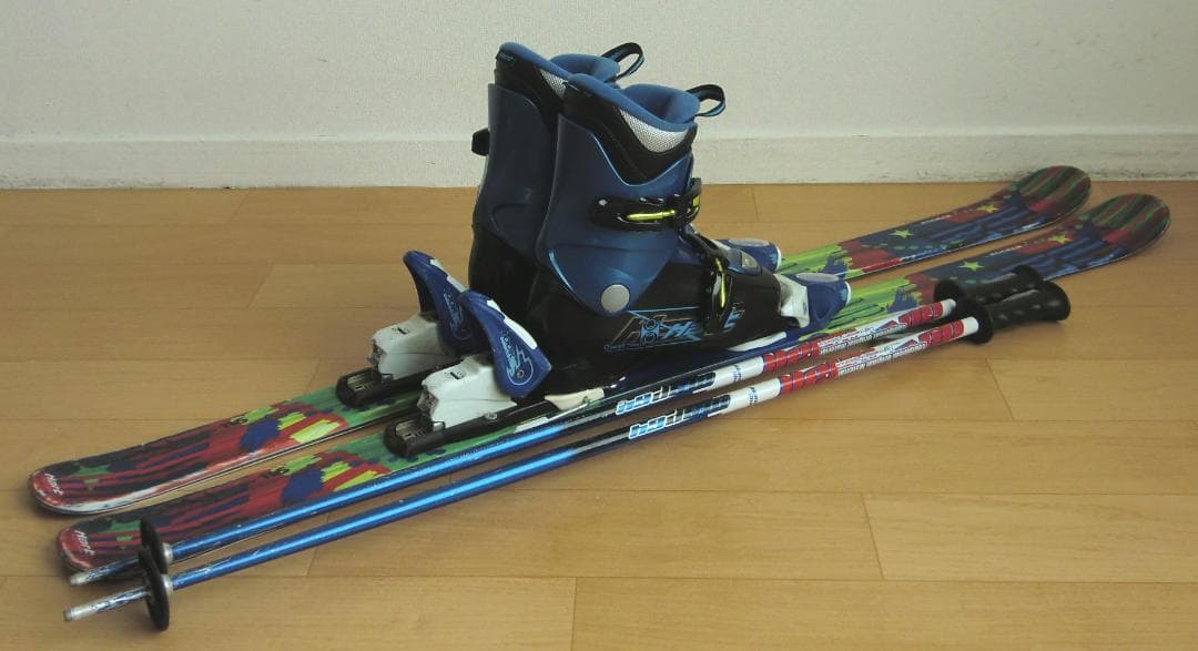 ■■送料無料■Hart■子供用スキーフルセット■板116靴22■WAX済■■