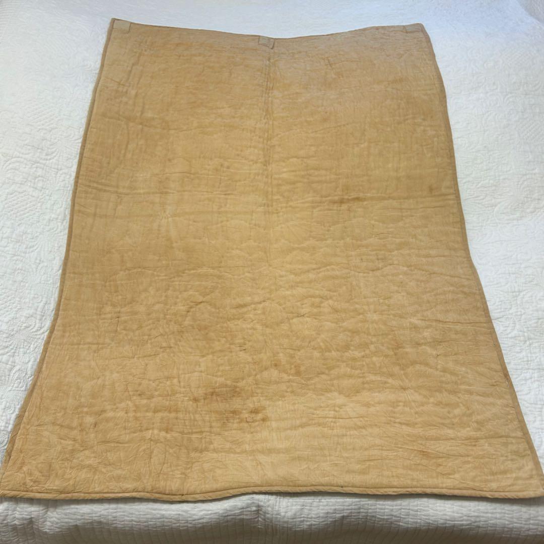 美品【アンティーク コットンキルト長方形】六角形パッチワーク【プレ付】アメリカン