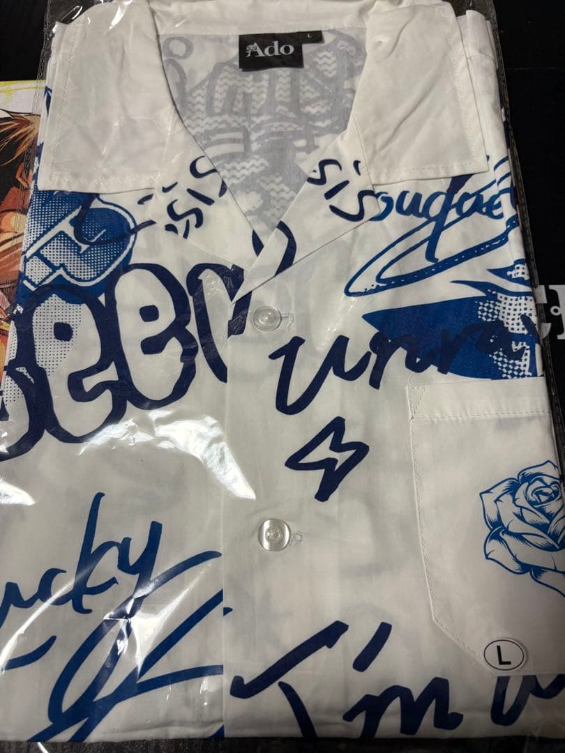 新品未開封　Ado 5th ポップアップストア　オープンカラーシャツ Lサイズ