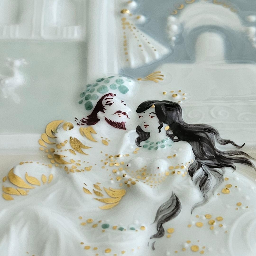 マイセン　陶板　アラビアンナイトより「パレステラス」