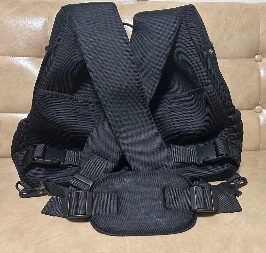 moncheri モンシェリ メッシュフロントリュック　黒