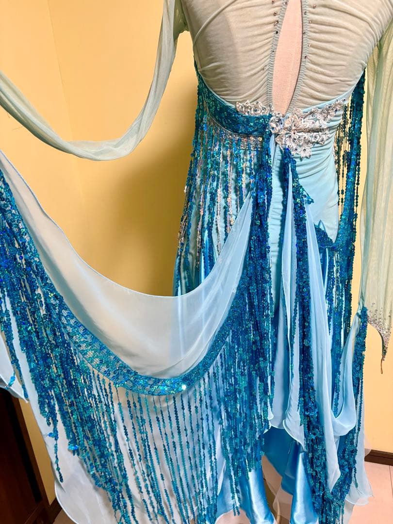 タカダンス✴︎ライトブルー 社交ダンスドレス