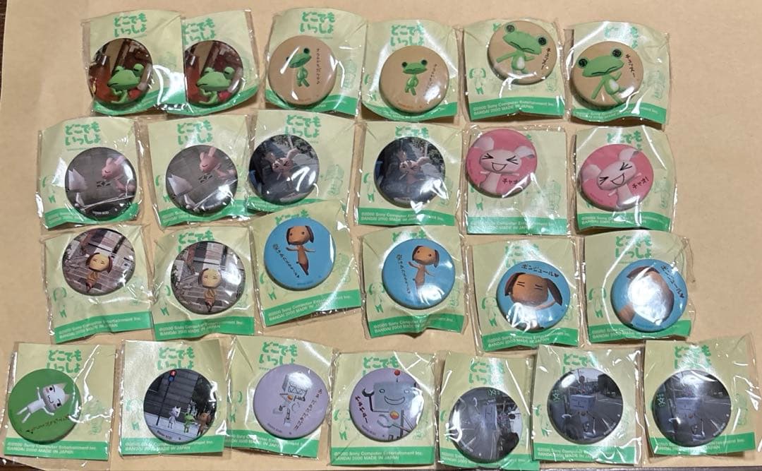 希少品 未開封 どこでもいっしよ 缶バッジ トロ 仲間たち 2000年