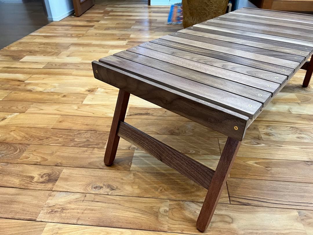 ウォルナット折り畳み脚キャンプテーブル