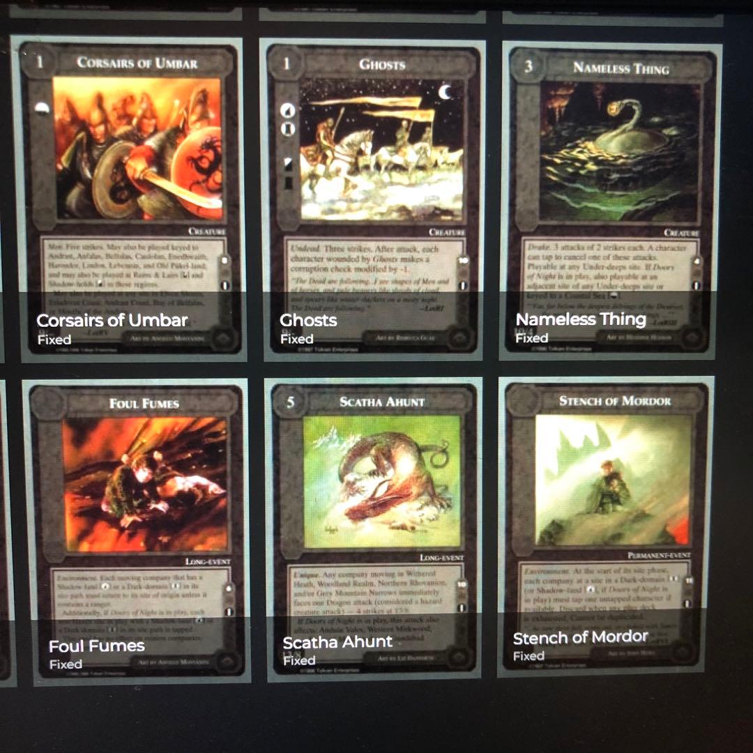 ミドルアース　カード　チャレンジデッキI ccg コンプ　指輪物語　希少