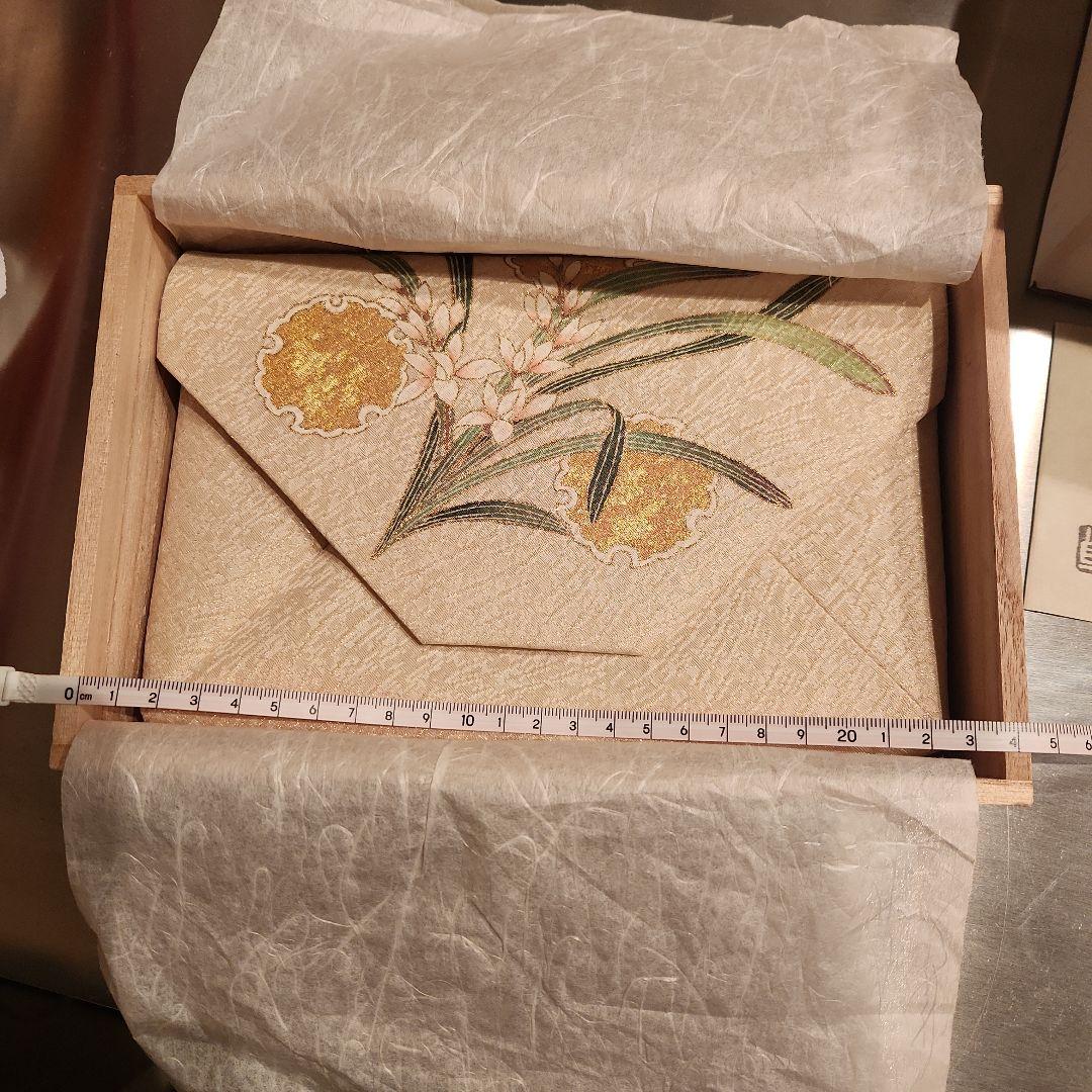 茶道用 懐紙いれ 帛紗ばさみ 木製箱付き