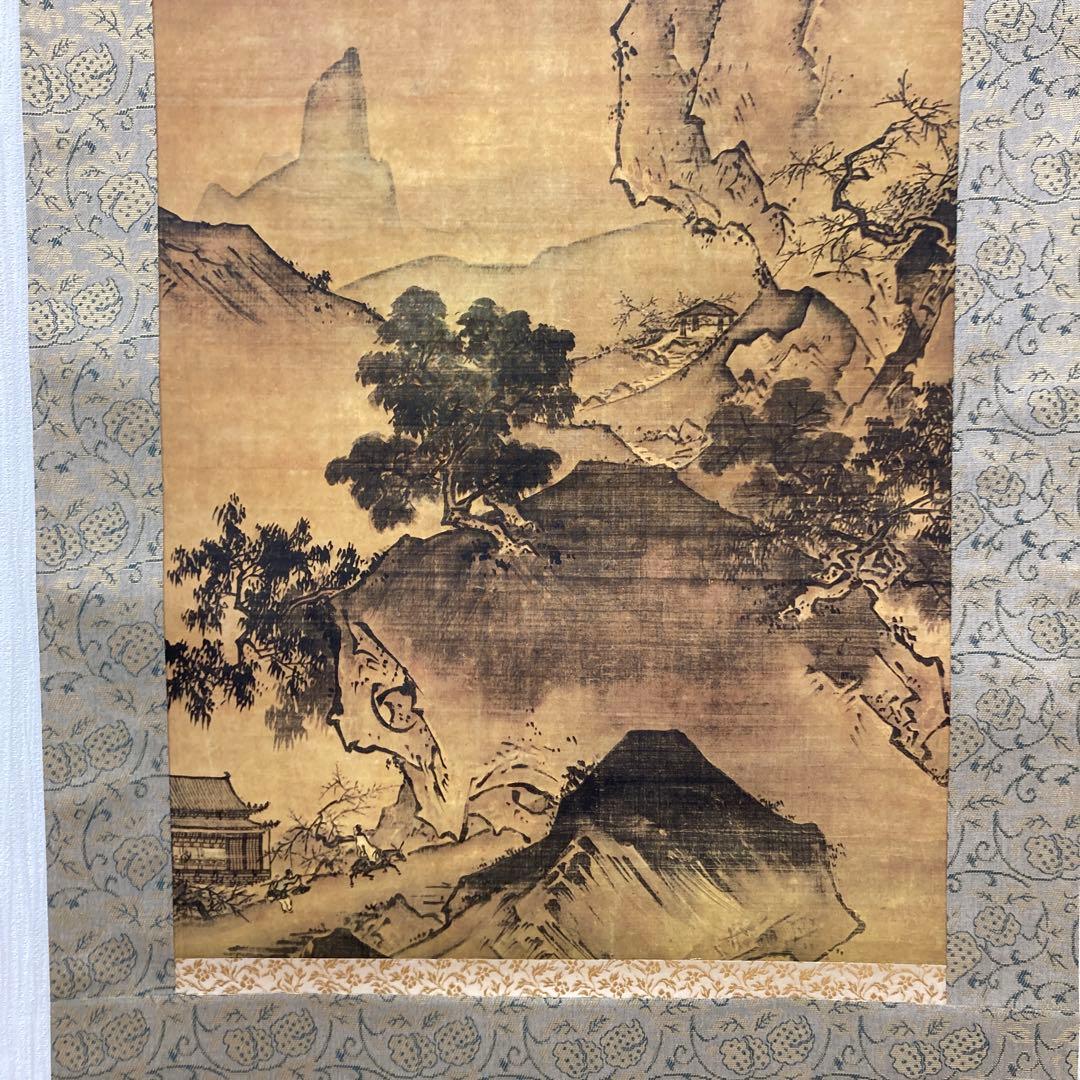 雪舟等楊 四季山水図 掛軸