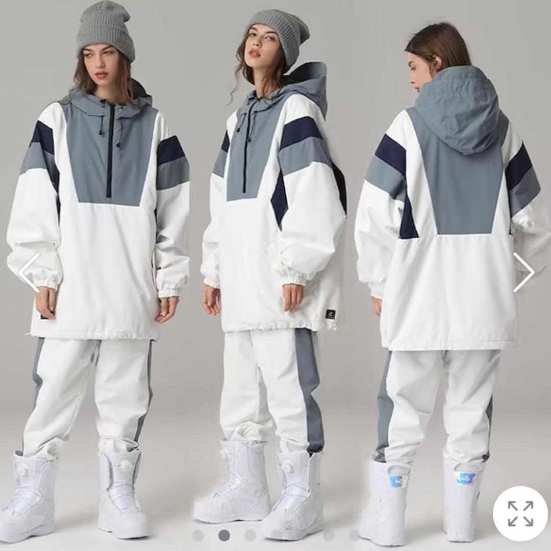【スノボーウェア上下セット】ホワイト