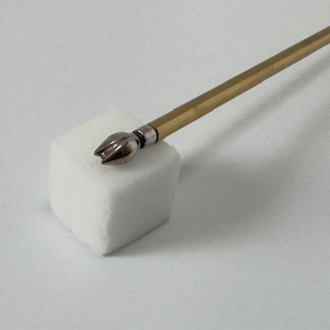 茶道具 鵬雲斎好写 南鐐 桐の実頭 飾火箸 木村清雲 火箸 共箱 銀 茶道