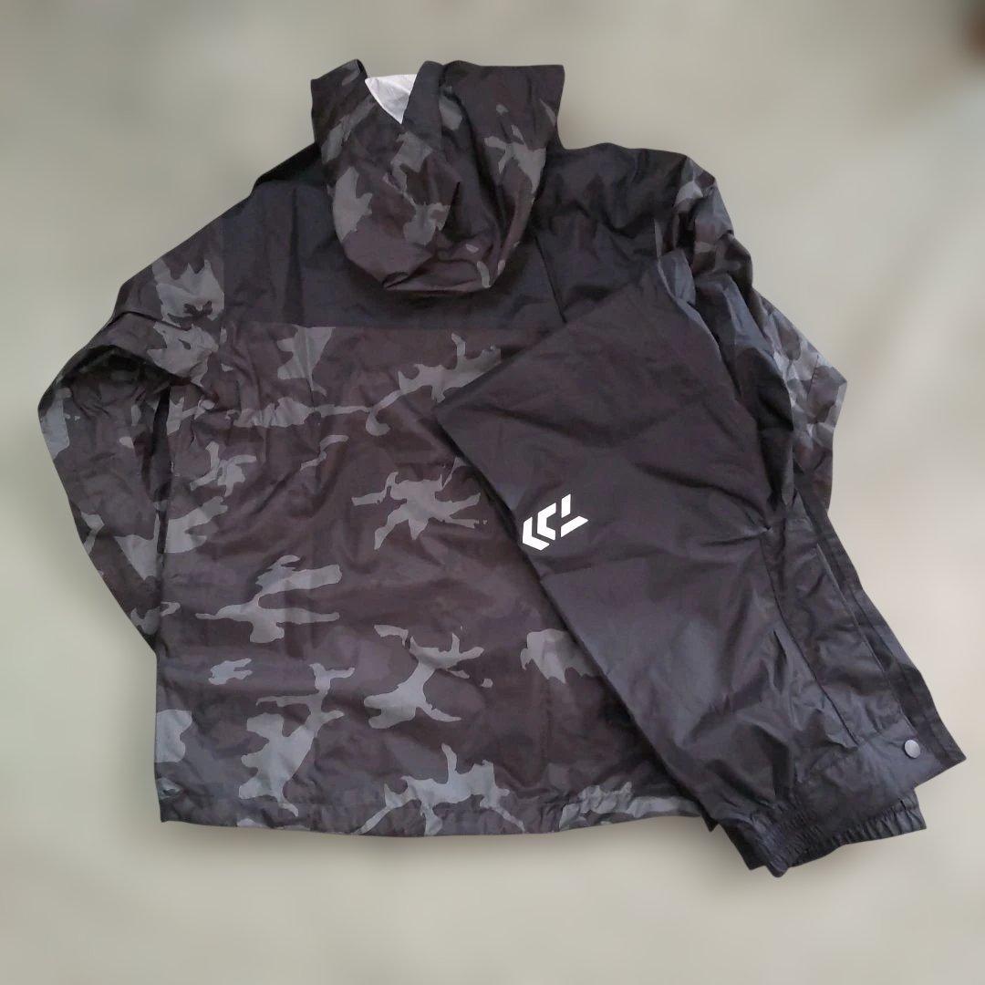 Daiwa レディース レインウェア 上下セット ブラックカモフラージュ