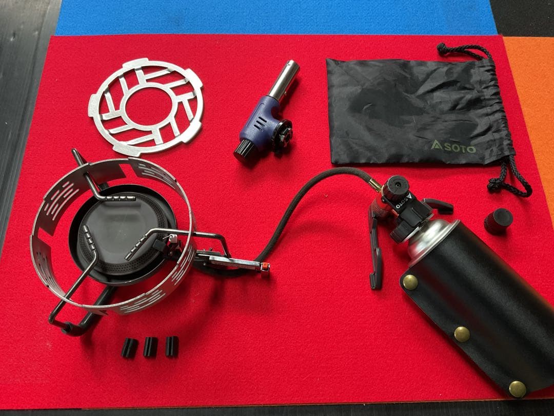 SOTO 廃盤希少人気商品ST-301モノトーンカラー動作良好美品防風リング他付