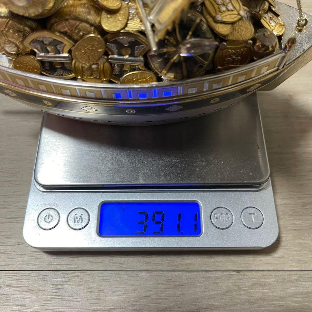 銀製 刻印 宝船 総重量 約2760g 置物 ガラスケース付